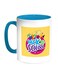 Back To School Printed Coffee Mug Turquoise/White/Yellow 11ounce