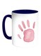 Palm Of The Hand Printed Coffee Mug White Blue