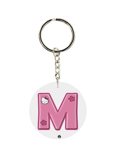 Alphabet M Kitty Cartoon Themed Keychain