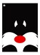 Printed Decorative Plate Black/White/Red 15 x 20cm