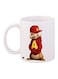 Cartoon Printed Coffee Mug White/Red/Yellow 11ounce