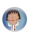 Anime Chibi Maruko Chan Printed Fridge Magnet Round Multicolour