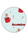 English Phrases Printed Fridge Magnet Round Multicolour