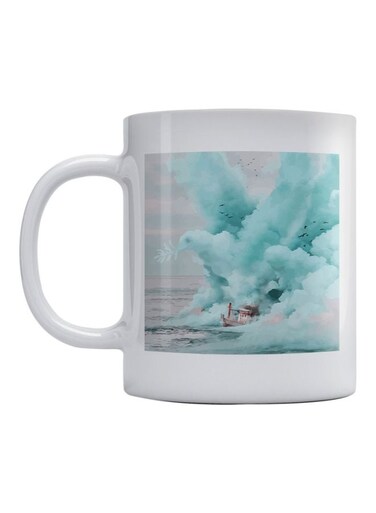 Storm Printed Mug White/Blue/Grey