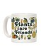 Plants Are Friends Retro Printed Coffee Mug White