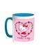 Hello Kitty Printed Coffee Mug Turquoise/White 11ounce