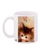 Kitten Printed Coffee Mug White/Brown/Red 11ounce
