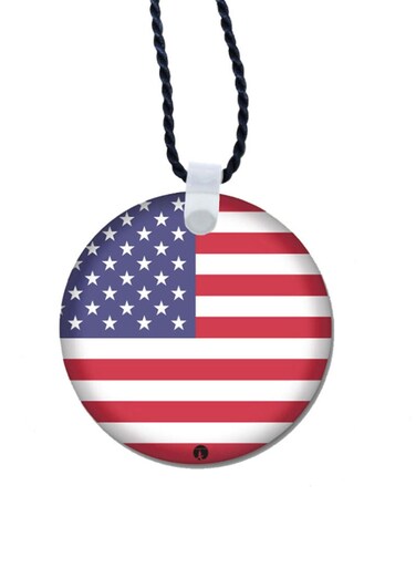 American Flag Printed Car Mirror Pendant