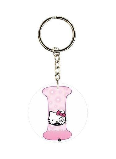 Hello Kitty Letter I Printed Keychain