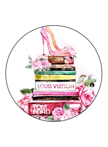 Books Printed Fridge Magnet White/Pink/Green 5.5cm