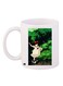 Anime Girl Printed Coffee Mug White/Green/Red 11ounce