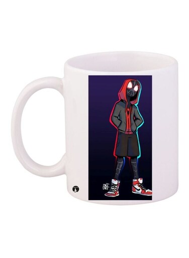Spiderman Printed Coffee Mug White/Blue/Black 11ounce