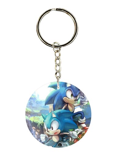 Double Sided Sonic Printed Keychain