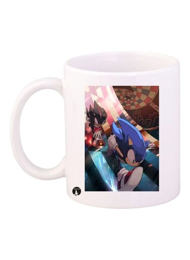 Sonic Character Printed Mug White/Blue Standard Size