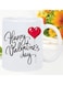 RYN&reg; Happy Valentine's Day Ceramic Coffee Mug - Insulated, Reusable &amp; Perfect Gift for Birthdays, Holidays, Christmas, New Year, White