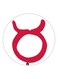 Taurus Zodiac Sign Printed Fridge Magnet White/Red 5.5cm