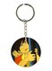 Anime Adnan And Lina Printed Keychain Yellow/Black/Silver