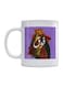 Arabic Girl Printed Mug White/Purple/Black 350ml