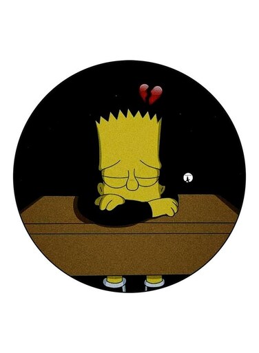 Simpsons Printed Fridge Magnet Black/Yellow/Brown 5.5cm