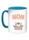 Mom Printed Coffee Mug Blue/White/Grey