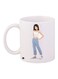 Anime Girl Printed Coffee Mug White/Blue/Black 11ounce