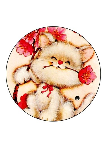 Cat Printed Fridge Magnet Multicolour
