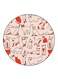 Cats Printed Fridge Magnet Multicolour