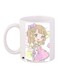 Little Girl Printed Coffee Mug White/Pink/Yellow 11ounce