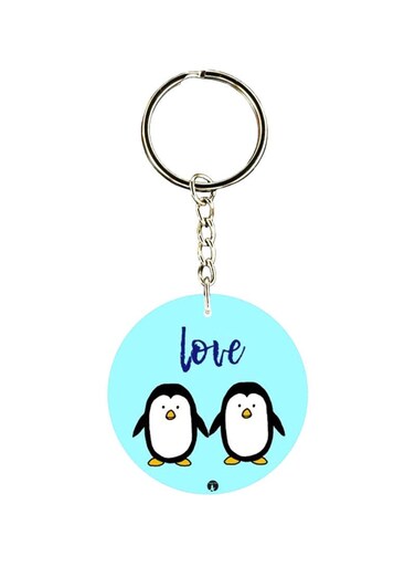 Penguin Printed Dual Sided Keychain