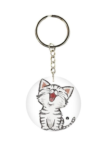 Cat Printed keychain