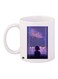 Cartoon Printed Coffee Mug White/Purple/Pink 11ounce
