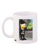Cartoon Printed Ceramic Coffee Mug White/Blue/Green