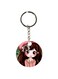 Cartoon Girl Printed Dual Sided Keychain