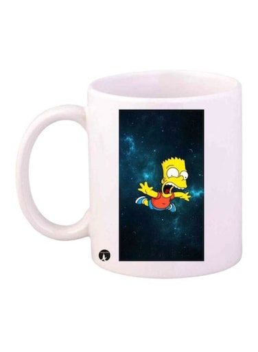 The Simpsons Printed Coffee Mug White/Blue/Yellow
