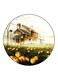 House Printed Fridge Magnet Round Multicolour