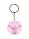 Pink Panther Printed Steel Keychain Pink/White/Silver