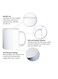 RYN&reg; Ceramic Coffee Mug with Initial Design Printed Gift for Coffee and Tea Lovers 11 Oz alphabet H