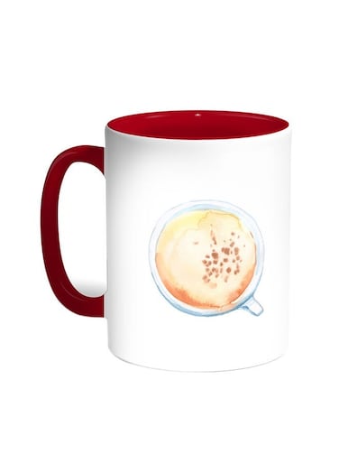 Cup Of Coffee In A Foam Printed Mug Red/White 11ounce