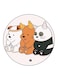We Bare Bears Printed Fridge Magnet Round Multicolour