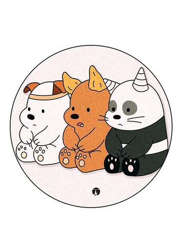 We Bare Bears Printed Fridge Magnet Round Multicolour