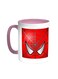 Spiderman Printed Coffee Mug Pink/White 11ounce