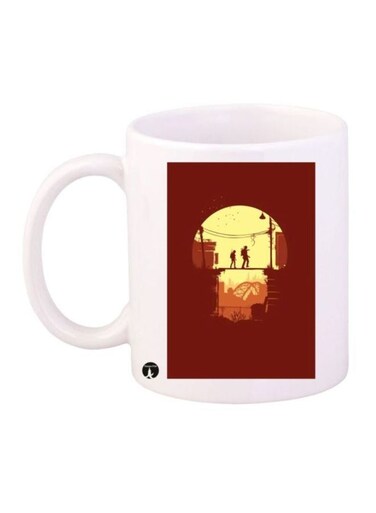 Last Of Us Video Game Printed Coffee Mug White/Brown/Yellow