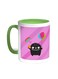 Cartoon Drawing - The Joy Of Eid Printed Coffee Mug Green/White 11ounce