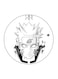 Naruto Animation Printed Fridge Magnet Black/White 5.5 x 5.5cm