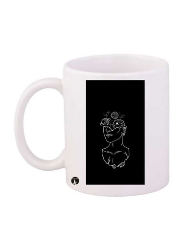 Face Printed Mug Black/White Standard Size