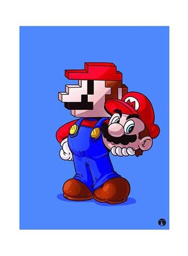 Video Game Super Mario Metal Plate Poster Multicolour 15x20centimeter