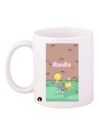 The Simpsons Printed Coffee Mug White/Brown/Green