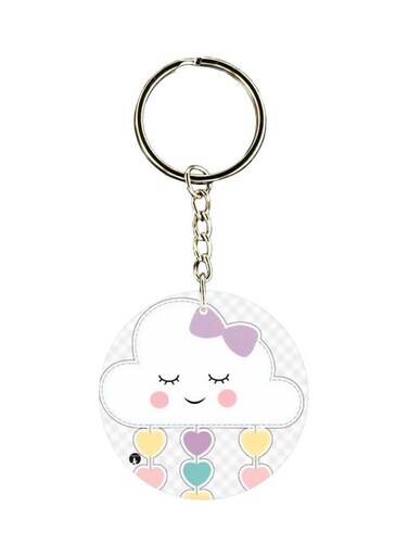 Cartoon Printed Single Sided Keychain