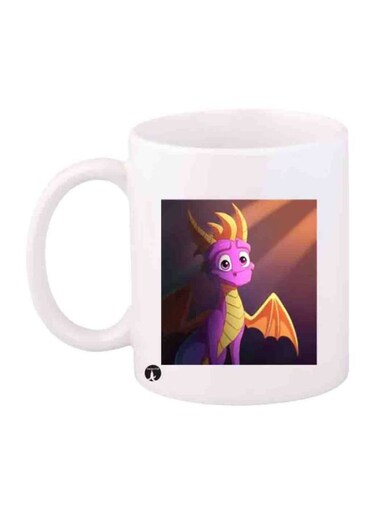 Spyro Printed Mug White/Purple/Yellow Standard Size