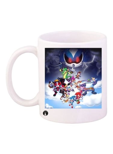 Sonic Printed Coffee Mug White/Blue/Red